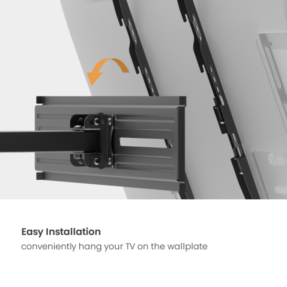 Bracom super economy full-motion TV mount Black