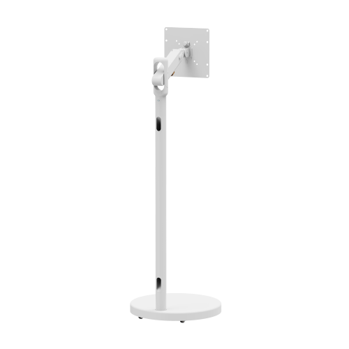 Bracom Fully-Adjustable, Mobile TV Display Mech Spring Floor Stand (Max. VESA: 200x200) White
