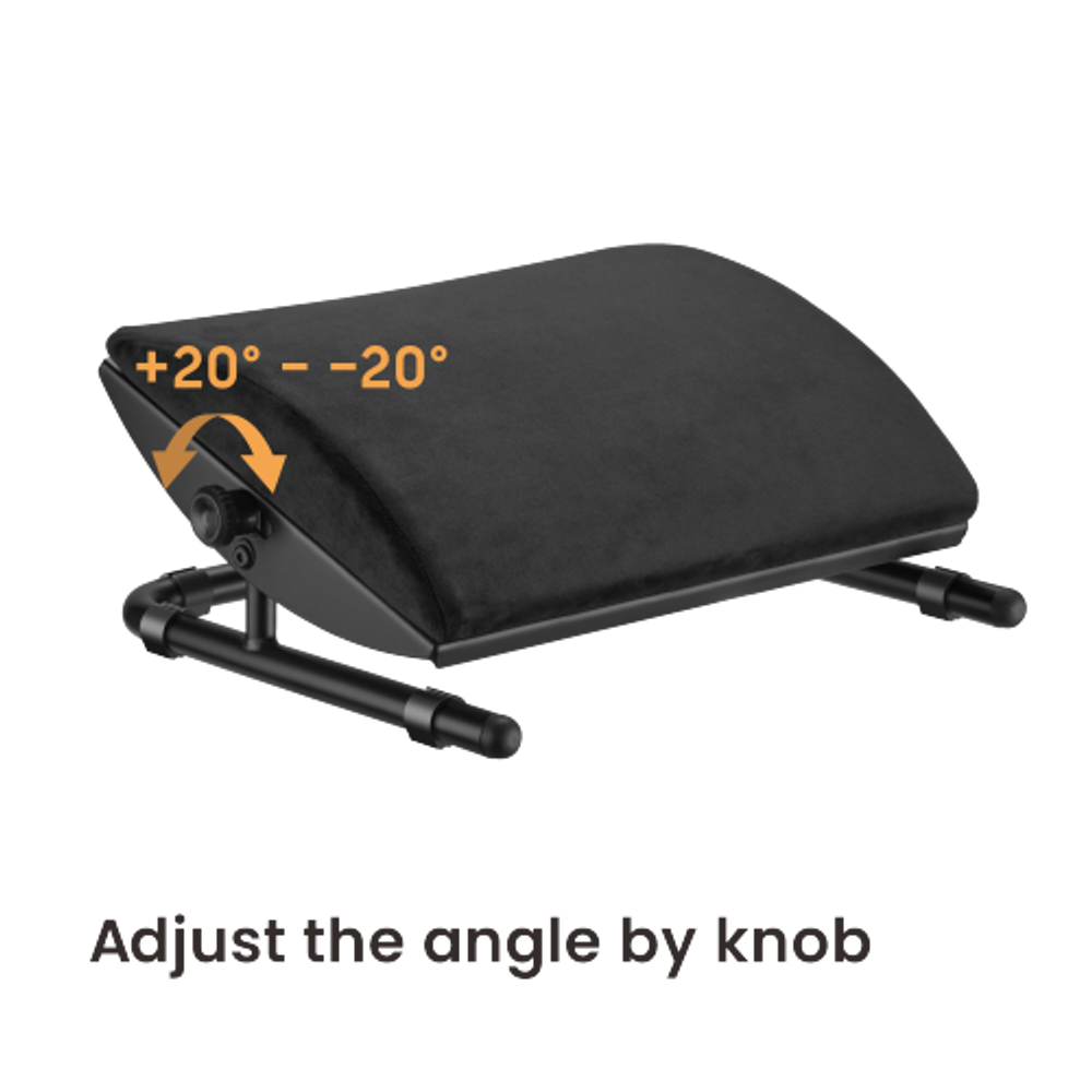 Bracom Adjustable Foot Rest Black