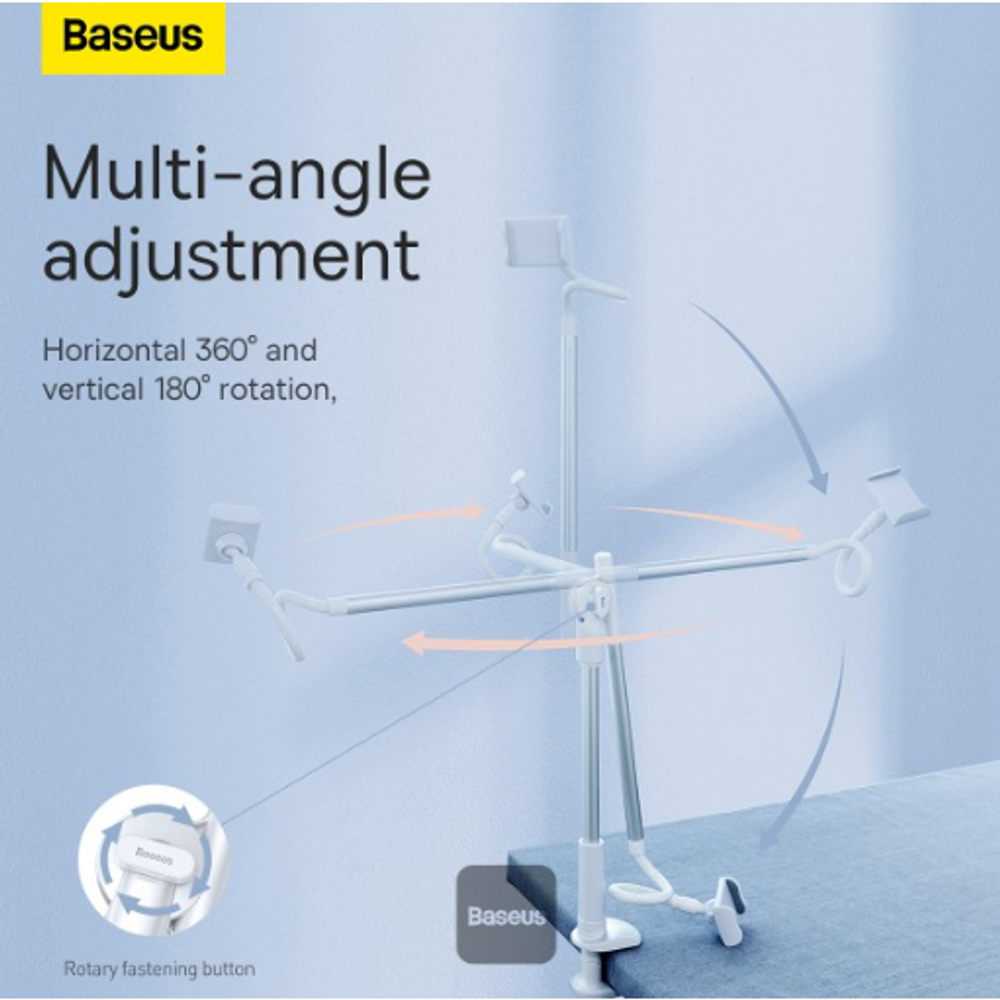 BAS91645 - Baseus Unlimited Adjustment Lazy Phone Holder Silver