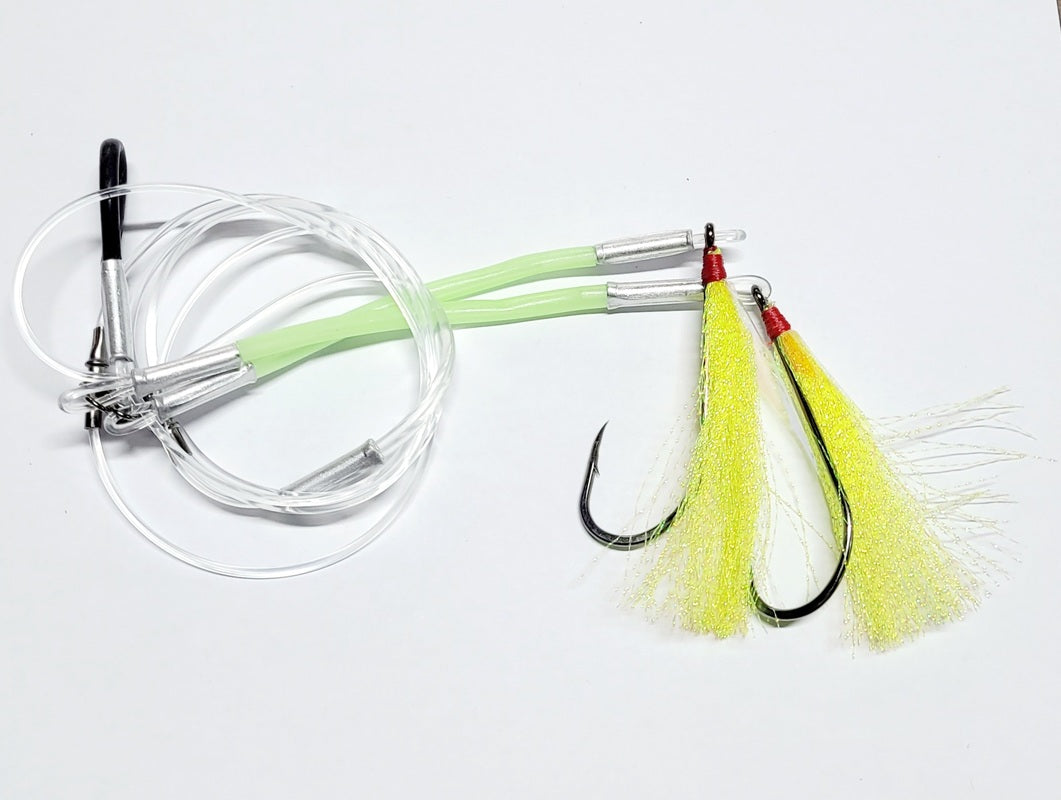 Cod Flasher Rig 6/0 LongShank - Yellow