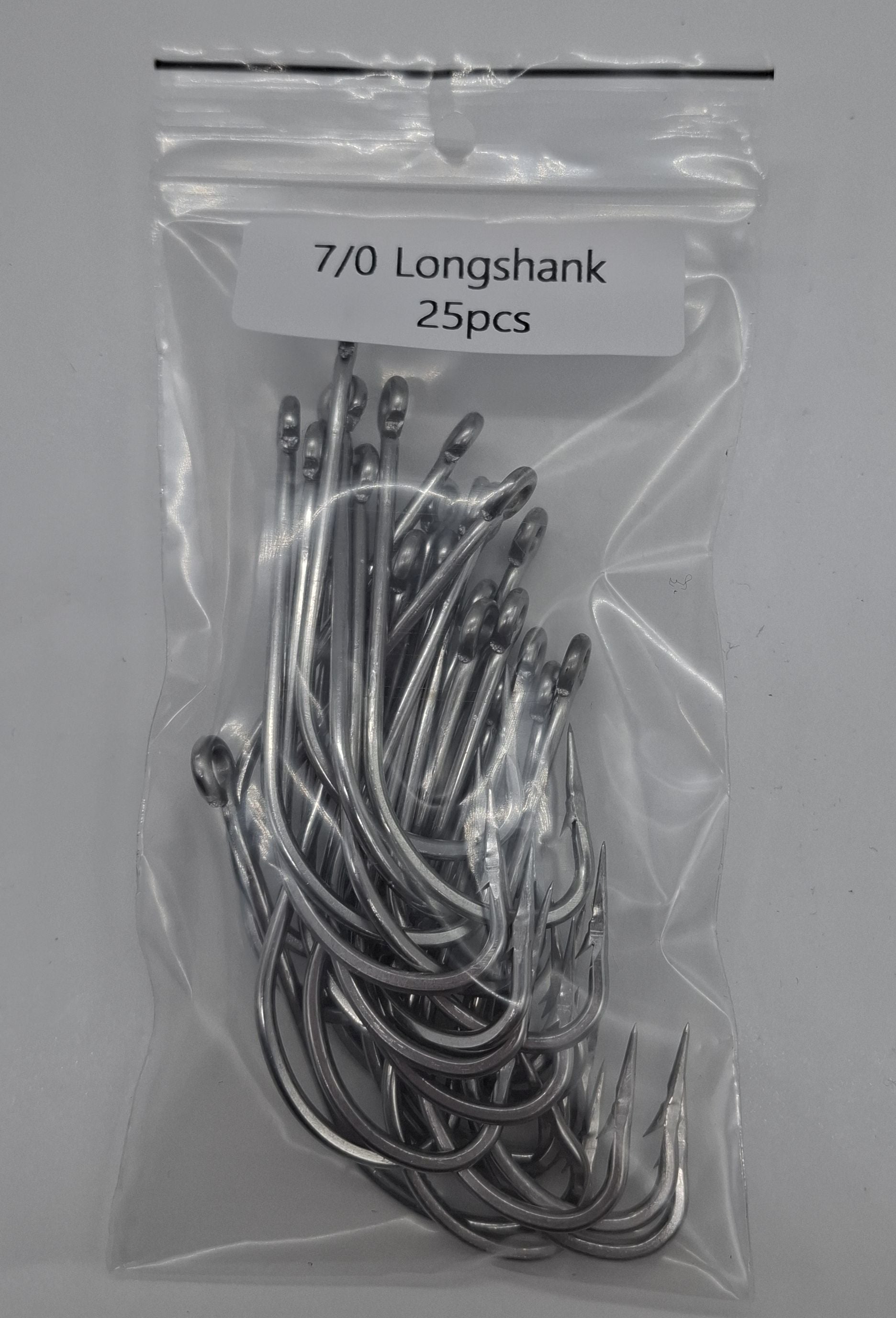 7/0 Long Shank Hooks pack of 25 - Meanfish