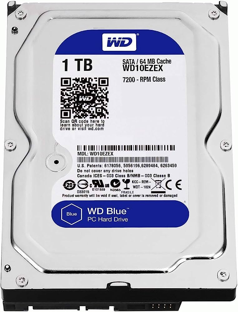 wd blue 1tb sata3 3.5" 64mb cache 7200rpm tech supply shed