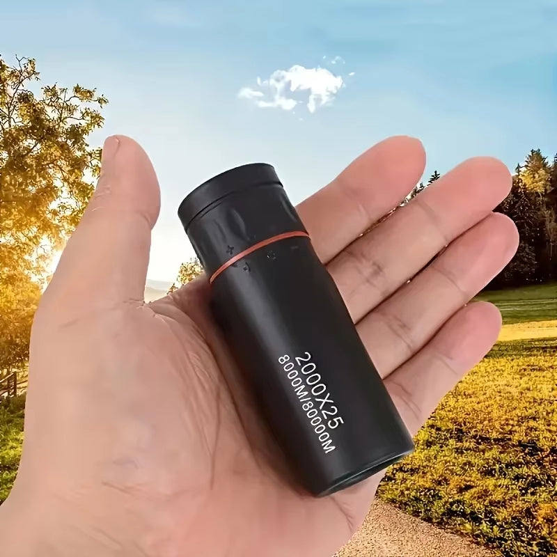 Experience the Outdoors with the 2000X25 HD Monocular Telescope - Compact, Portable, and Ideal for Camping, Hunting, and Birdwatching