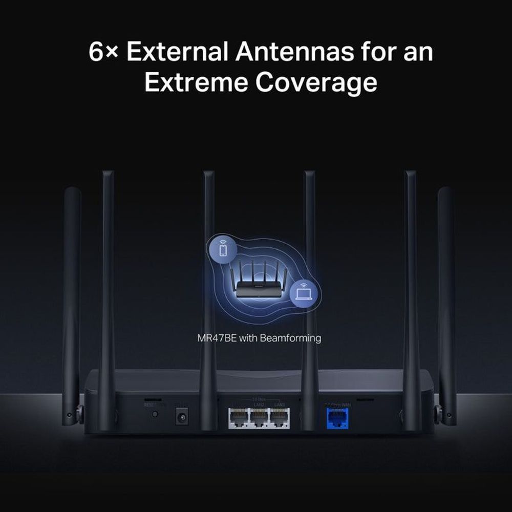 MER-MR47BE - Mercusys MR47BE, BE9300 Tri-Band Wi-Fi 7 Router