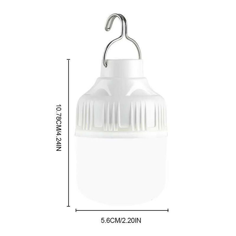 Outdoor USB Rechargeable High-Intensity LED Lantern - Portable Emergency Light for Camping and Fishing White