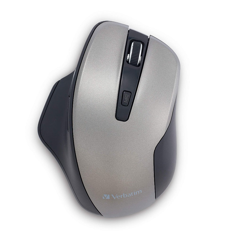 verbatim silent ergonomic wireless led mouse - graphite tech supply shed