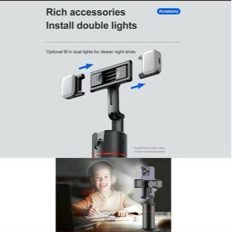 Everything Included- Gimbal Auto Face Tracking- Combo Pack- W/ Extendable Selfie