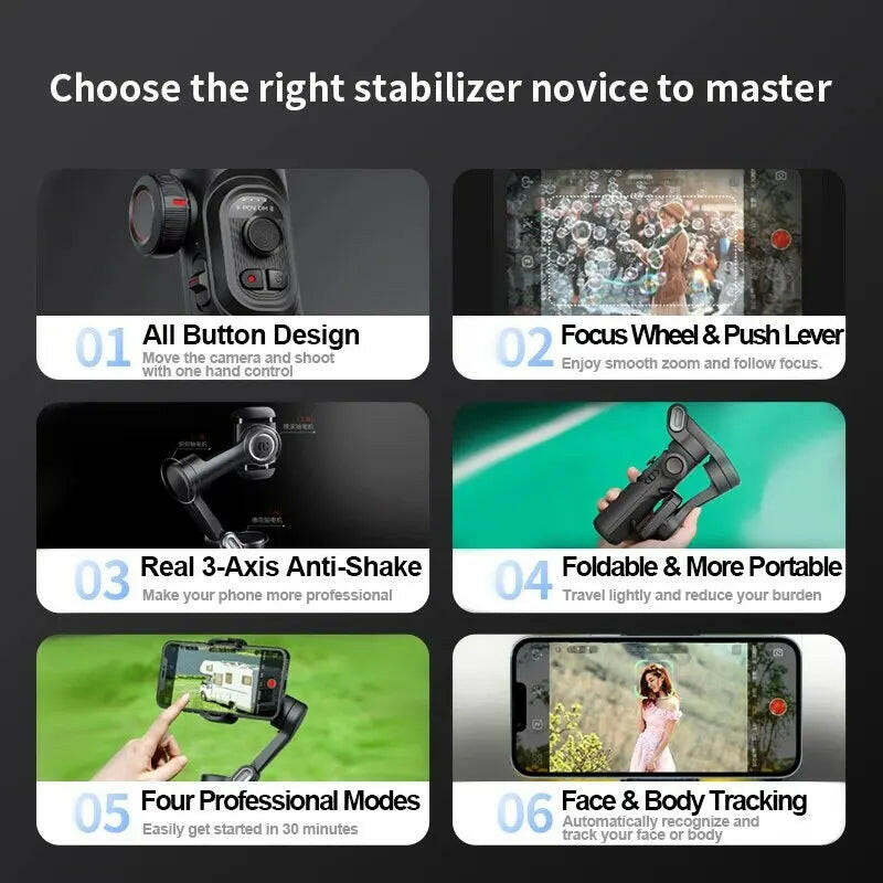 AOCHUAN Smart XE 3-Axis Handheld Gimbal Stabilizer