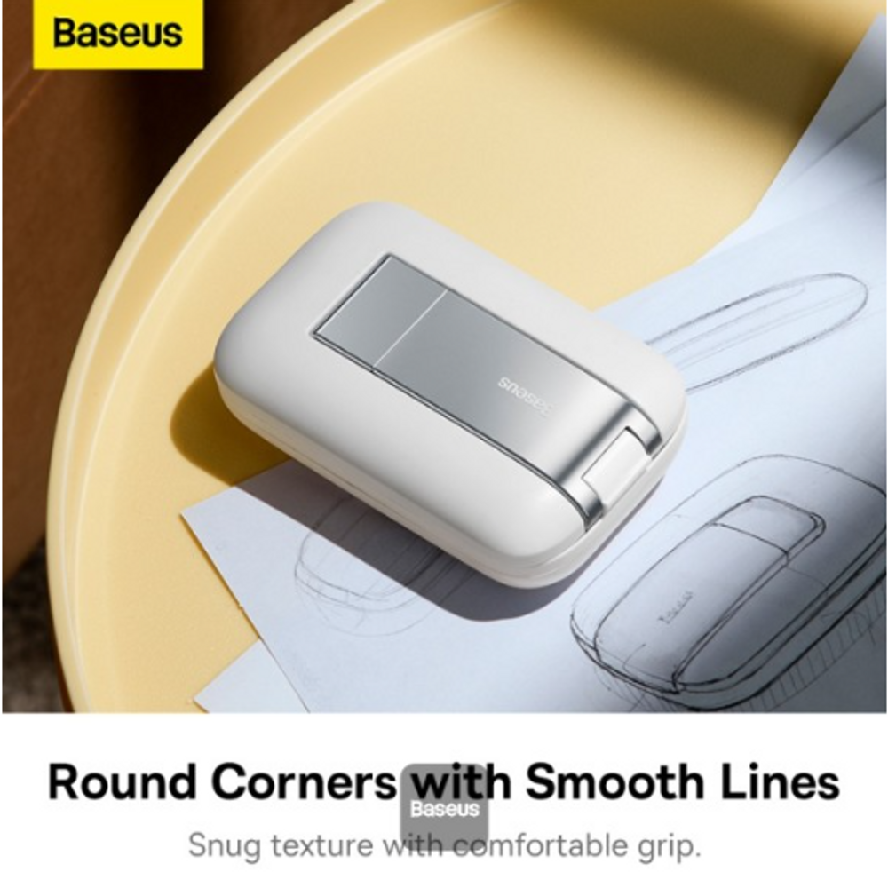 Baseus Moon White folding phone stand with smooth round corners