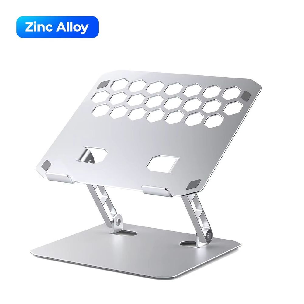 Laptop Stand Zinc Alloy for Gaming Laptop with Dual Support Arms Portable Folding with Honeycomb Design Zinc Alloy (350852)