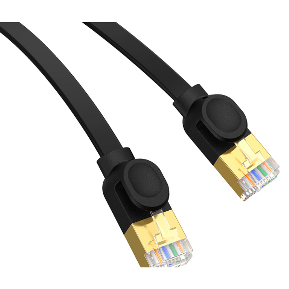 BAS37279 - Baseus High Speed CAT7 10Gigabit Ethernet Cable (Flat Cable)0.5m Cluster Black