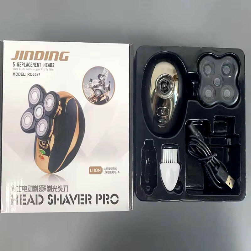 2025 Waterproof Rotary Electric Shaver and Beard Trimmer with 5 Heads - Rechargeable