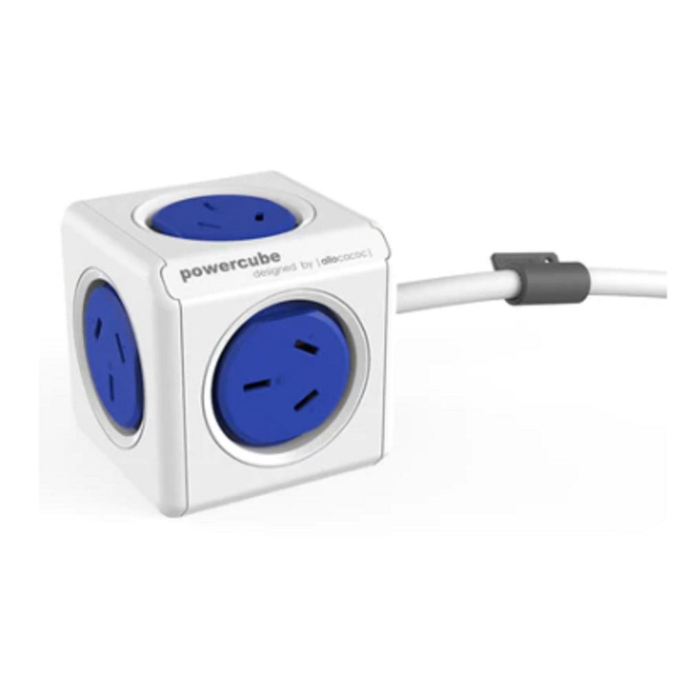 ALL-POWERCUBE53-BL - ALLOCACOC POWERCUBE EXTENDED OUTLETS, 1.5M - BLUE (0053)