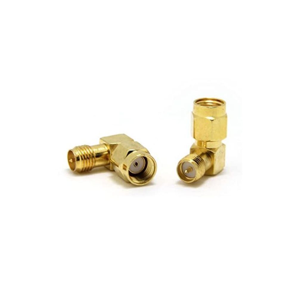 AN-34 - RP-SMA Male to RP-SMA Female Right Angle Adaptor
