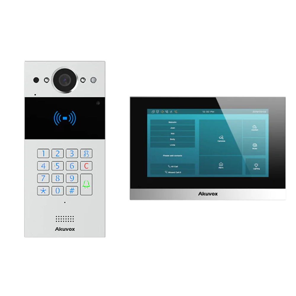 Intercom With Keypad IntercomKit-2Wire - Akuvox 2-Wire Intercom Kit doorphone with a numeric ...