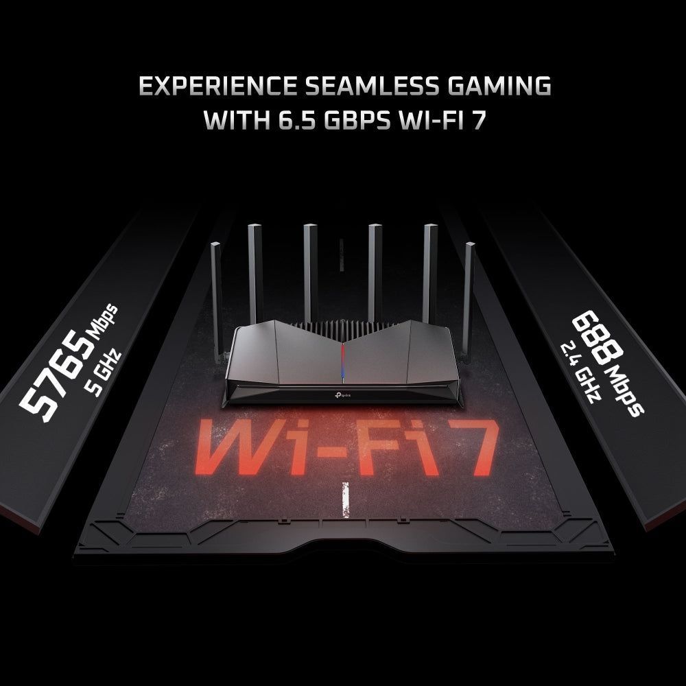 TP-Link Archer GE400, BE6500 Dual-Band Wi-Fi 7 Gaming Router