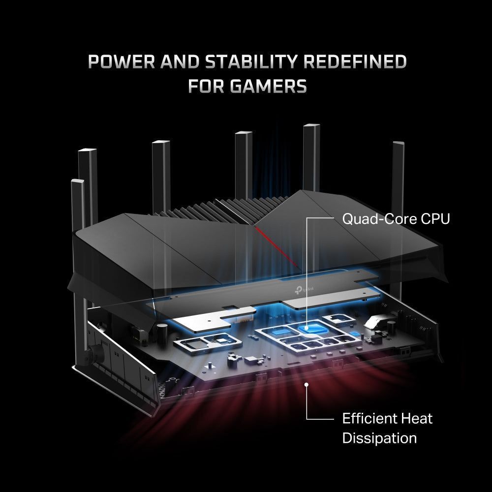 TP-Link Archer GE400, BE6500 Dual-Band Wi-Fi 7 Gaming Router