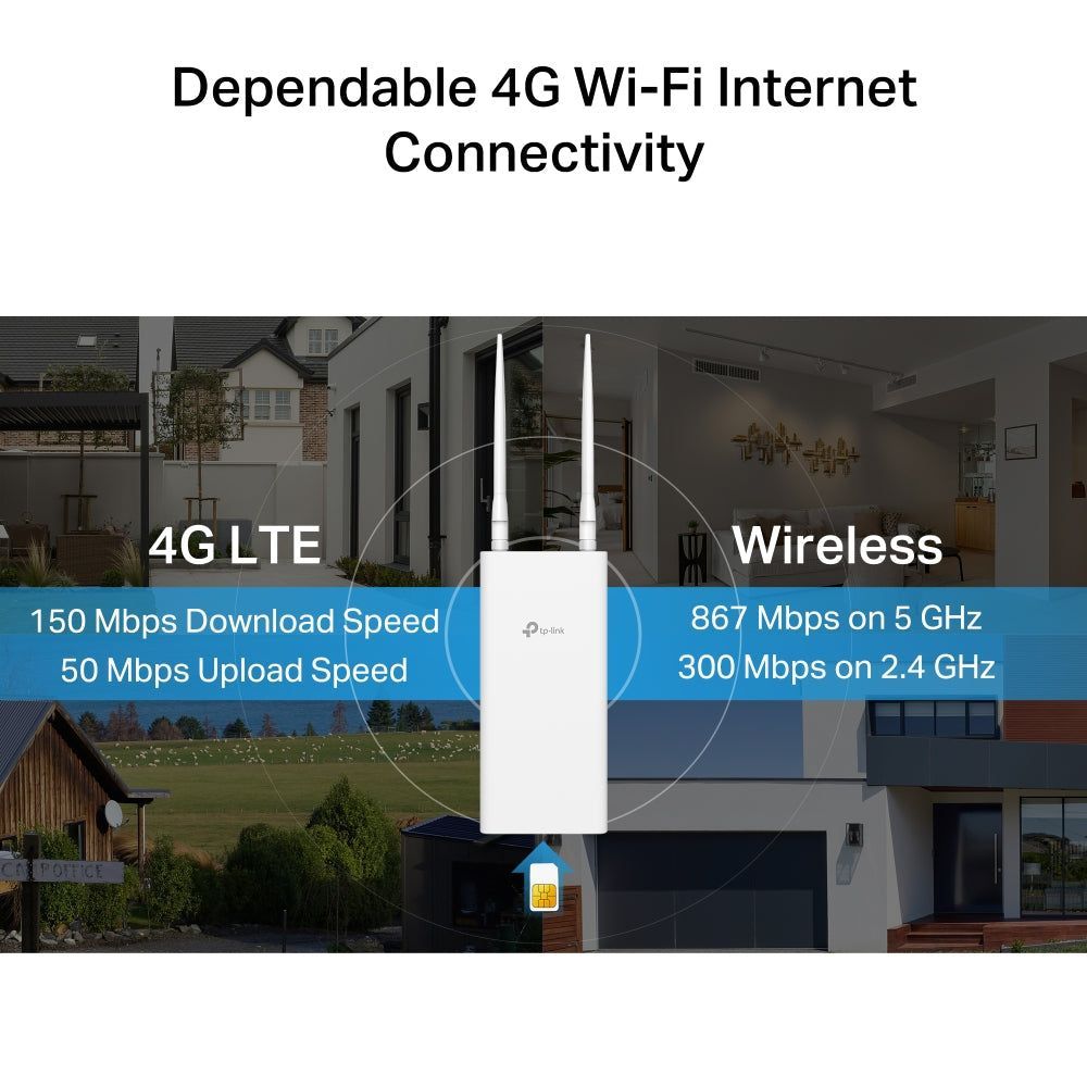 TP-Link Archer MR402-Outdoor, 4G AC1200 Mbps Wi-Fi Outdoor Router
