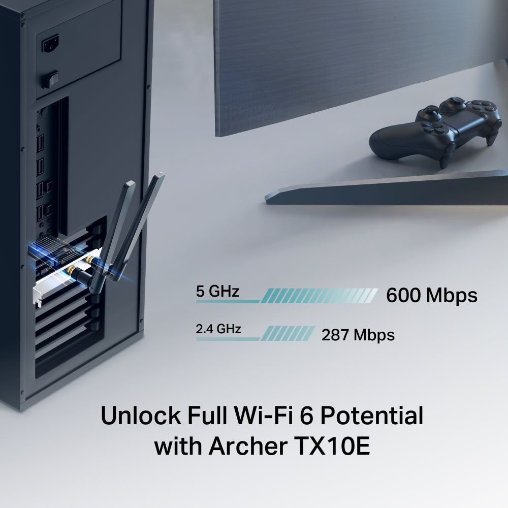 TP-Link Archer TX10E, AX900 Wi-Fi 6 Bluetooth PCIe Adapter
