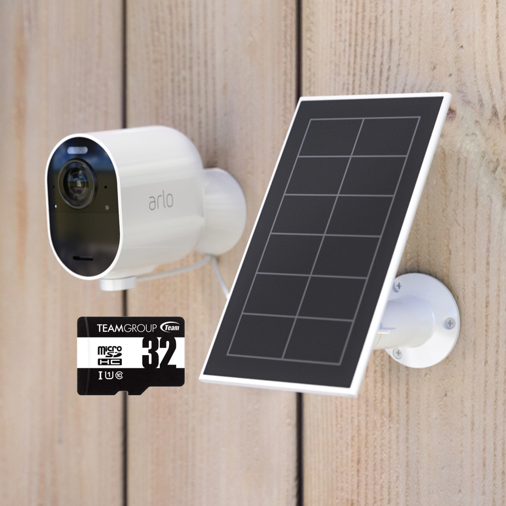 Arlo-Kit-U2-Solar - Arlo Ultra 2 Spotlight Wire Security Cameras - Smart Hub and Solar Panels