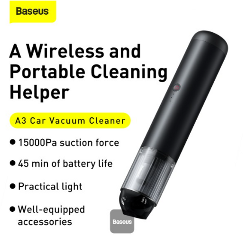 BAS05673 - Baseus A3 Car Vacuum Cleaner（15000pa）Tarnish