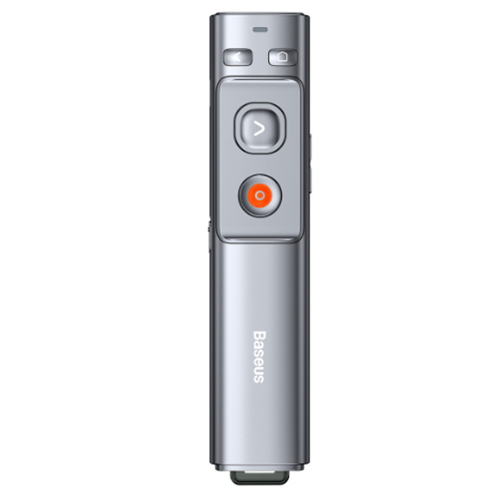 BAS09404 - Baseus Orange Dot Wireless Presenter (Red Laser)(Charging) Grey