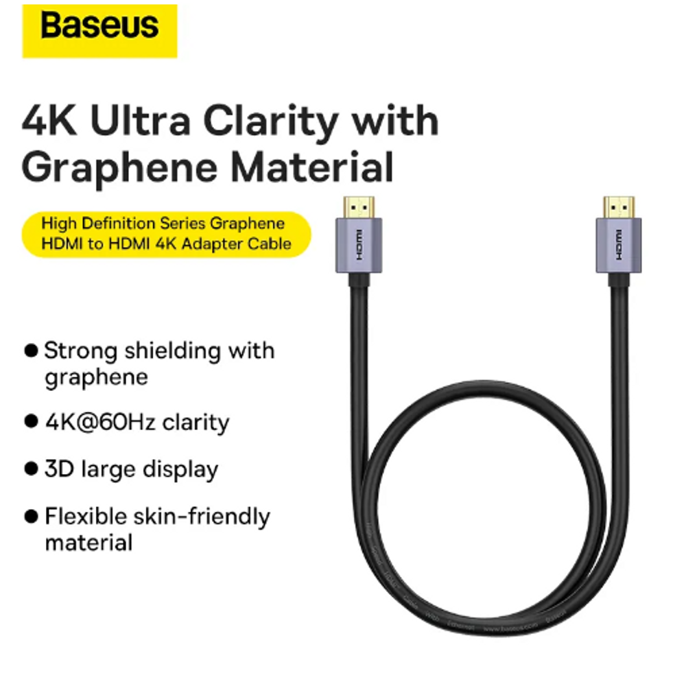 BAS22526 - Baseus High Definition Series HDMI to HDMI Adapter Cable 2M Black