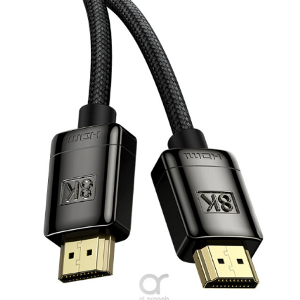 Black HDMI adapter cable with angled gold-plated connector ends