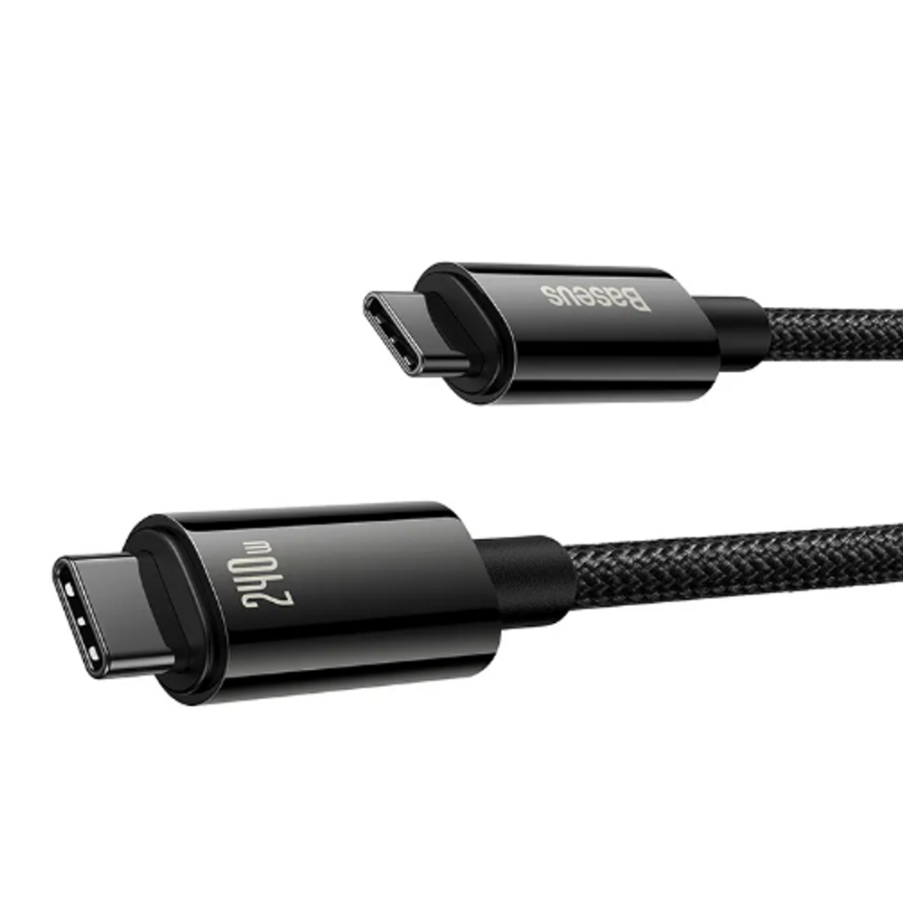 BAS28826 - Baseus Tungsten Gold Fast Charging Data Cable Type-C to Type-C 240W 1m Black