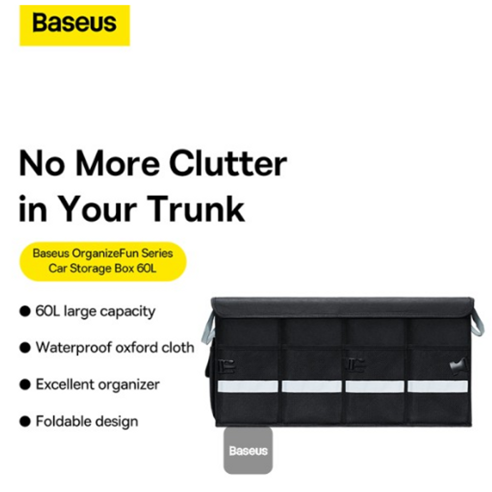 BAS33899 - Baseus OrganizeFun Series Car Storage Box 60L Cluster Black