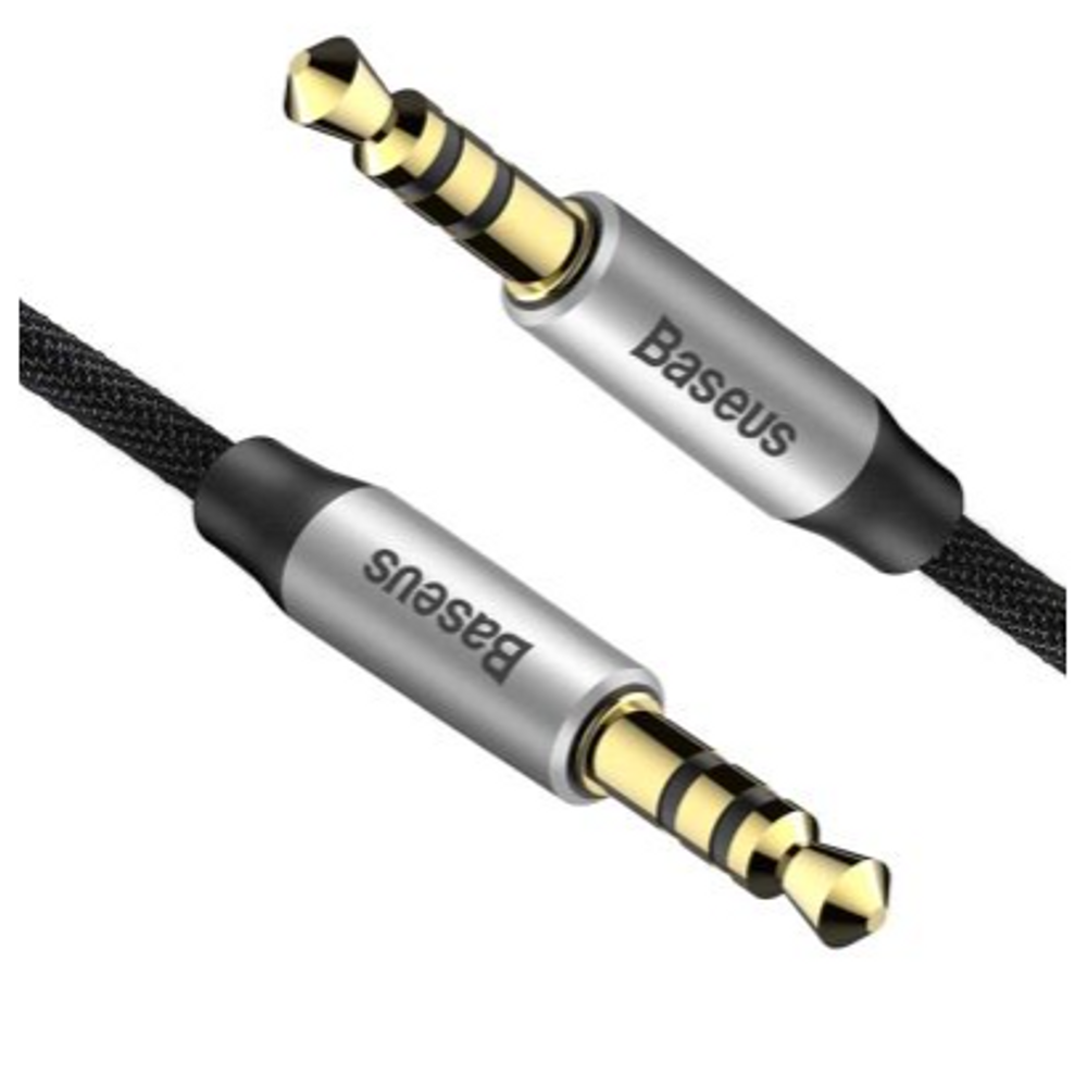 BAS57207 - Baseus Yiven Audio Cable（Male to Male）M30 1.5m Silver+Black