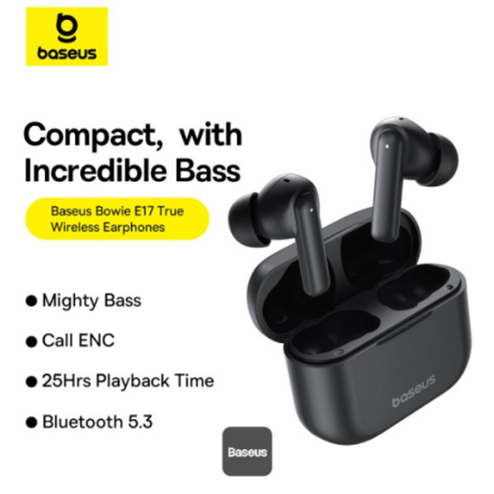 BAS58069 - Baseus Bowie E17 True Wireless Earphones Black