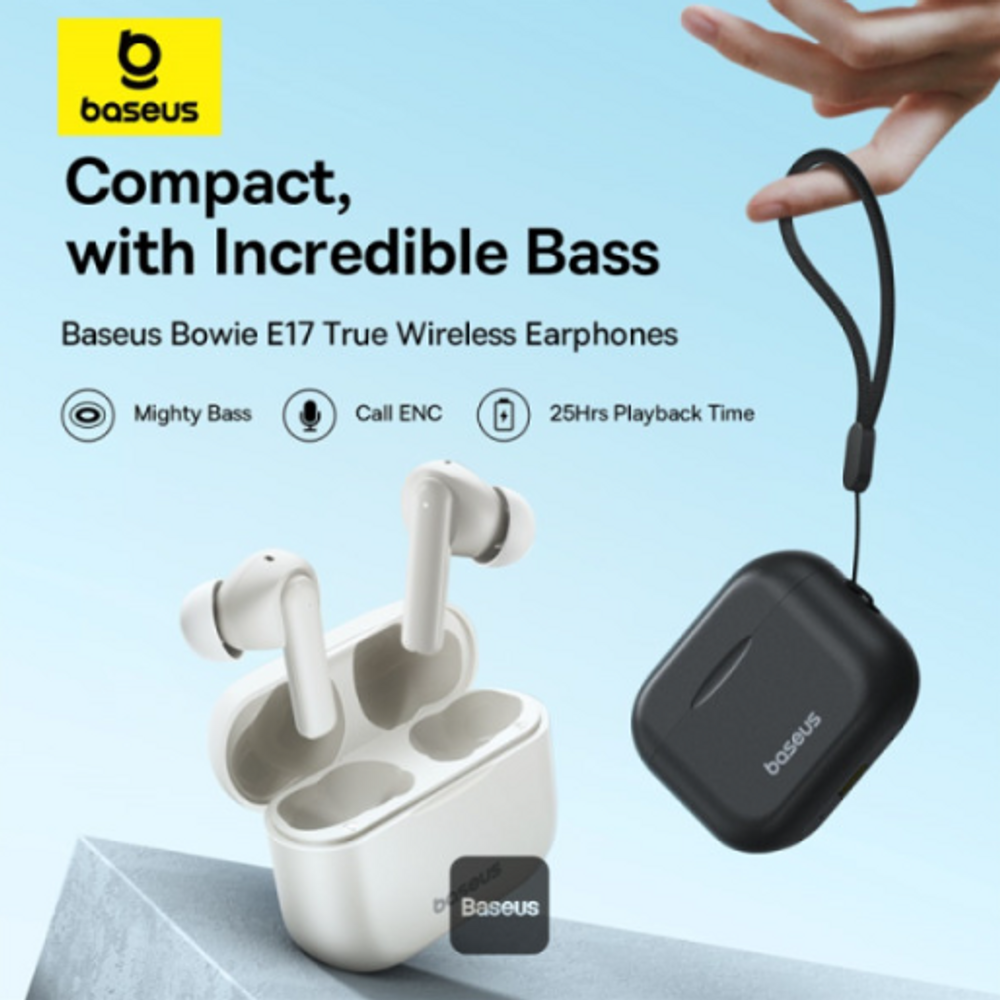 BAS58069 - Baseus Bowie E17 True Wireless Earphones Black