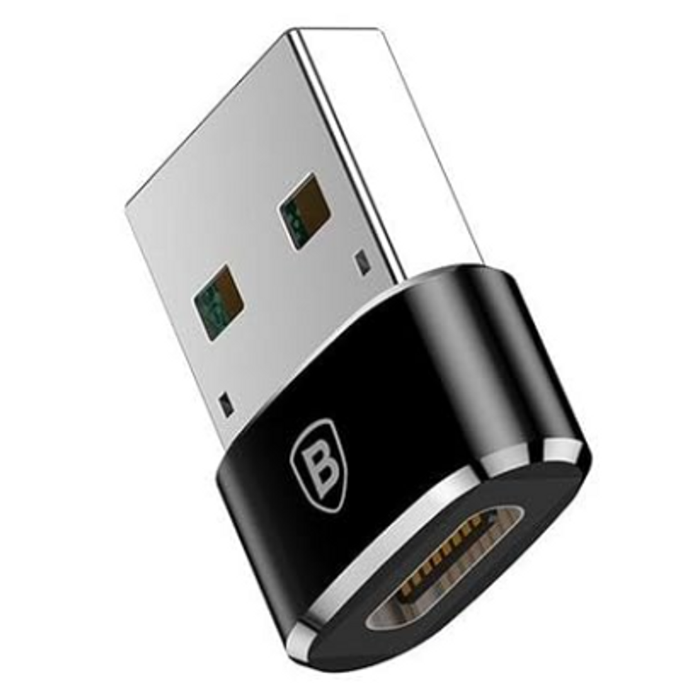 BAS63536 - Baseus Mini Type-C Female to USB Male Adapter Converter Black