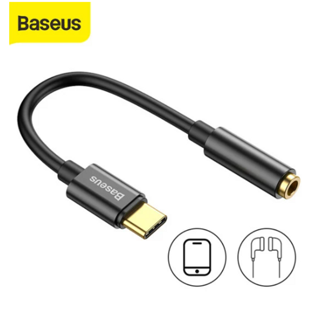 BAS97845 - Baseus Type-C Male to 3.5mm Female Adapter L54 Black