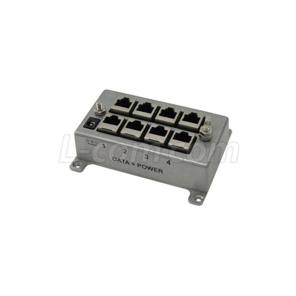 BT-CAT6-P4 - L-com 4 Port CAT6 Passive Gigabit Midspan Injector