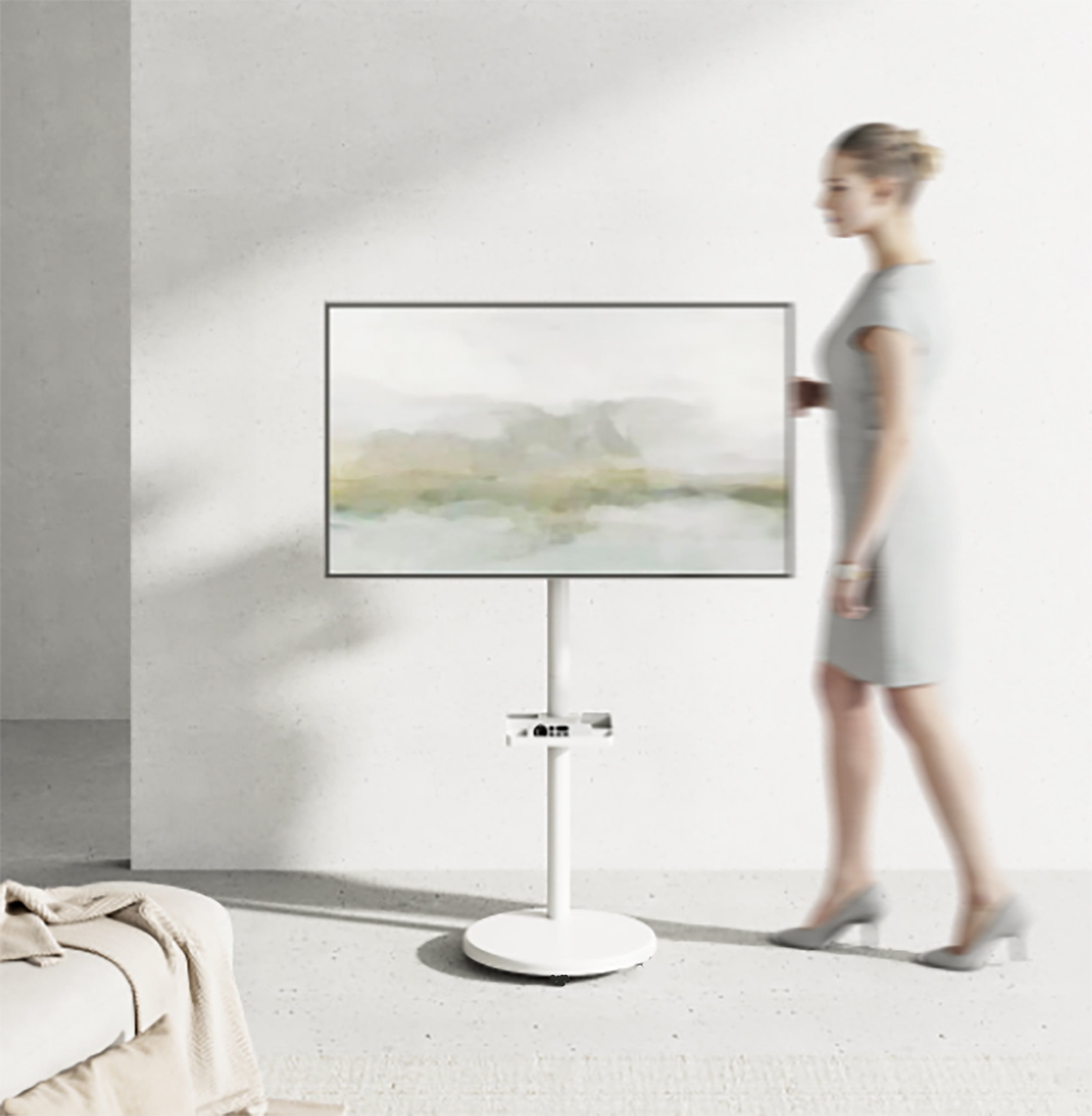 Bracom Chic TV Display Floor Stand White Default Title