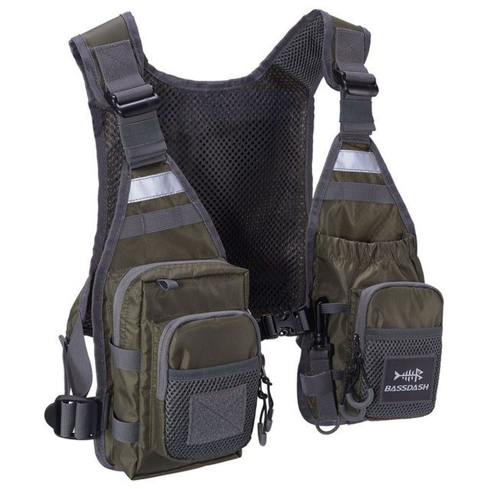 Lightweight Fly Fishing Vest - Army Green