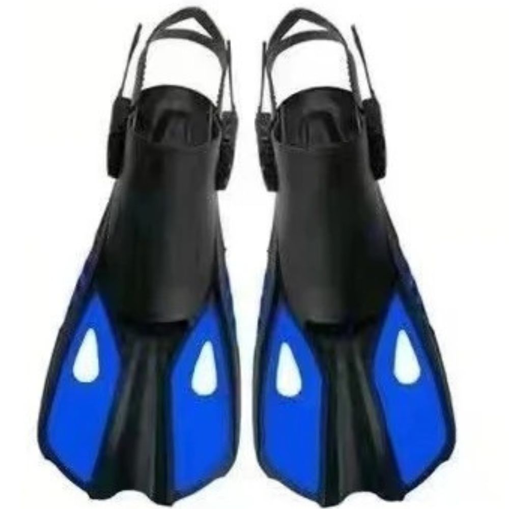 Adjustable Snorkel Fins - Southern Dolphin S M Adult Blue