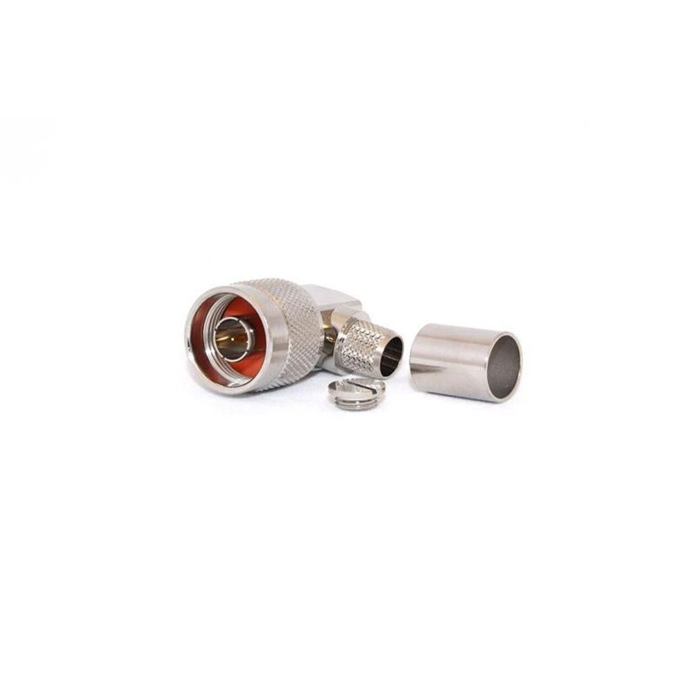 C-N2-400-RA - N-Type Male Right Angle CRIMP Connector for LMR400/RG8U