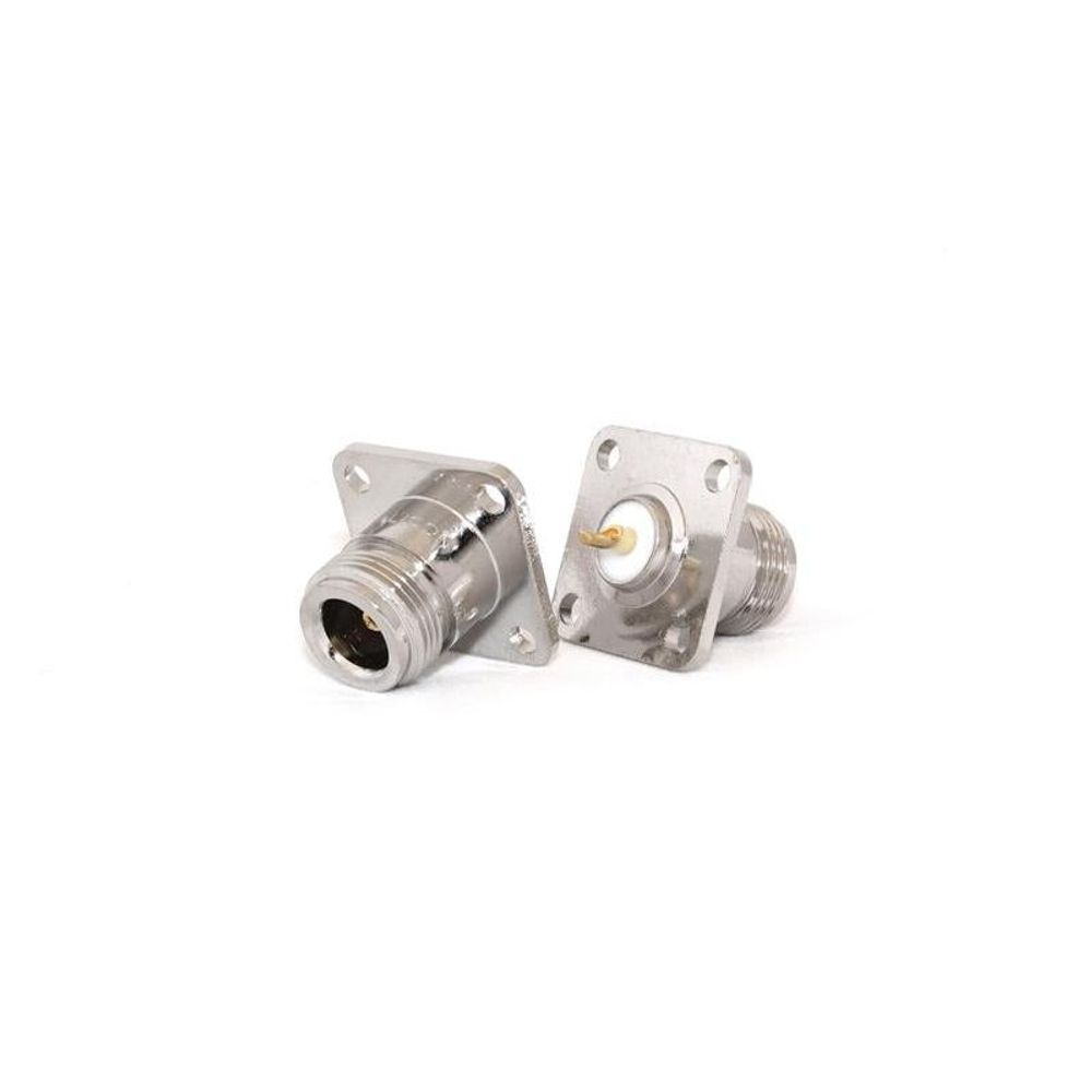 C-N5-Panel - N-Type Female Panel Mount 4-Hole Flange 50 Ohm Connector