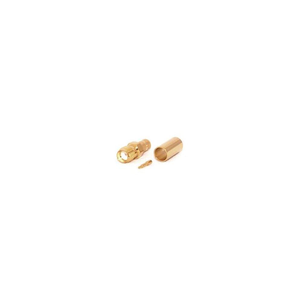 C-SMA8-195 - RP-SMA Female CRIMP Connector for LMR195/RG58