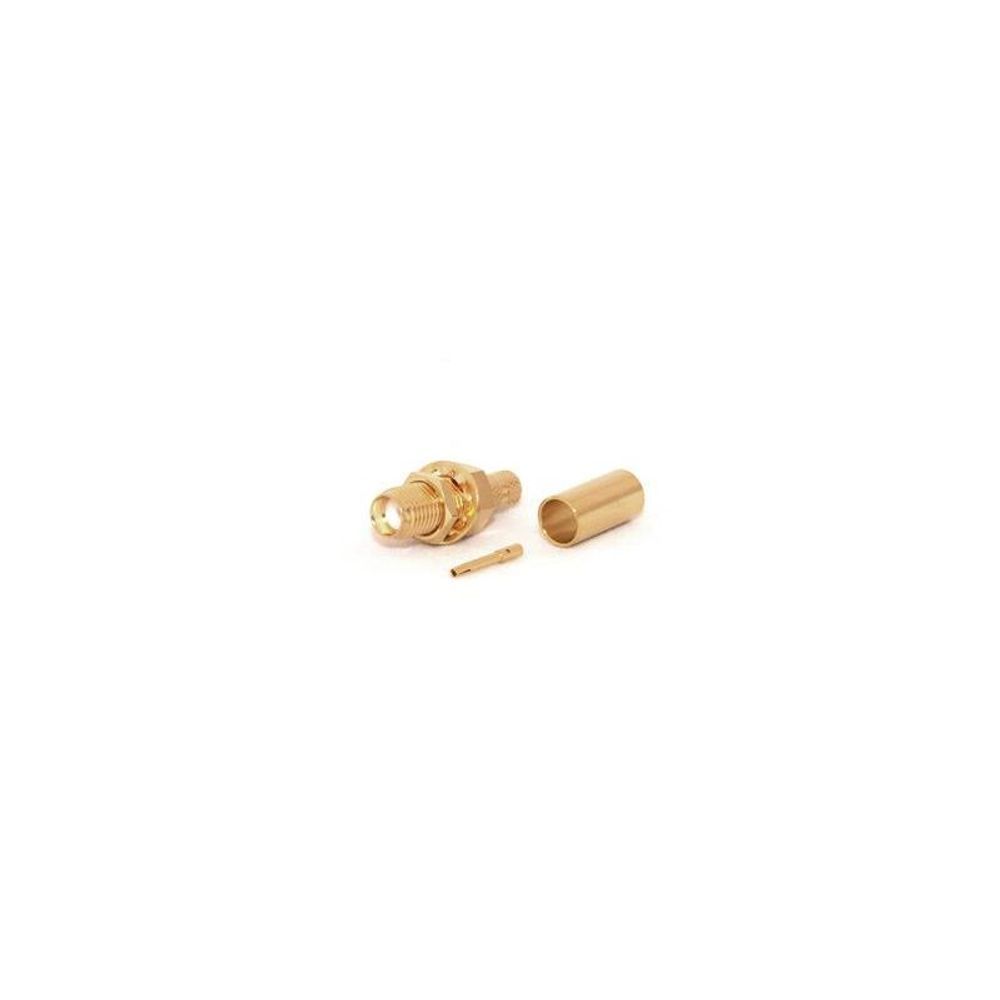 C-SMAB-195 - SMA Female Bulkhead CRMP Connector for LMR195/RG58