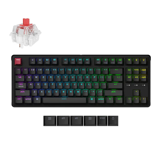 Keychron C3 Pro 8K QMK Wired RGB Backlight Hot-Swap Keychron Super RED Switch Mechanical Keyboard Default Title