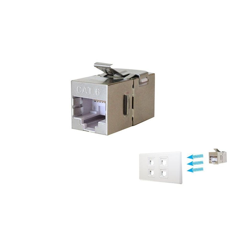 CAT6-S-RJ45 - Cat6 Shielded RJ45 Joiner Coupler keystone compatible