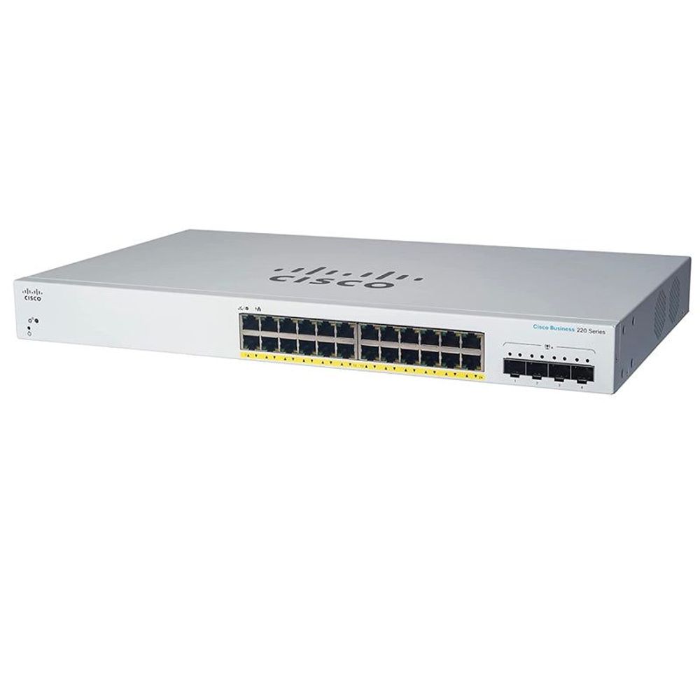 CBS220-24P-4G-AU - Cisco CBS220 Smart 195W 24-Port Gigabit PoE Switch with 4 SFP Ports