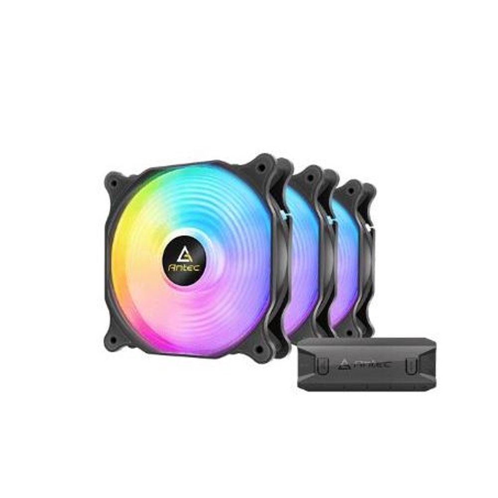 CFAN-ANT-F12-3P - Antec F12 Racing ARGB 120mm PWM case fan 3pack with ARGB/PWM controller