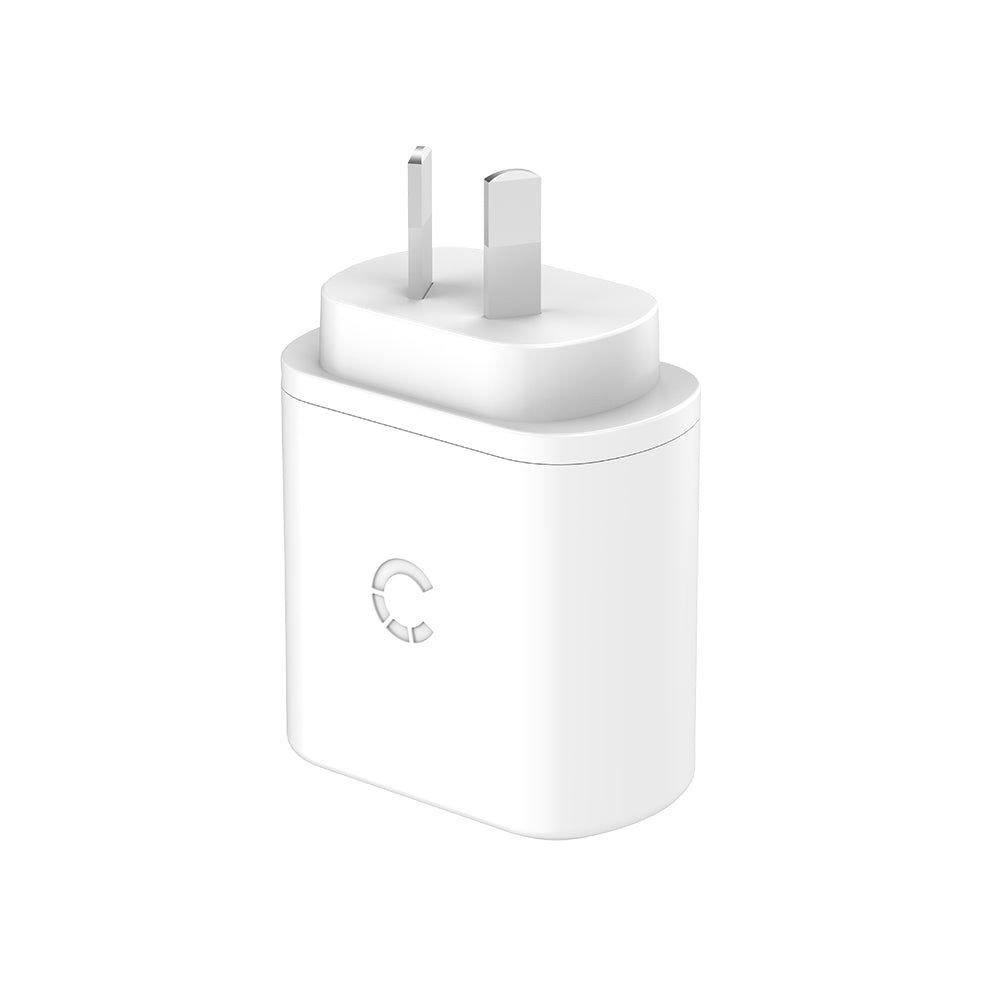 CY3614POFLW - Cygnett 32W USB-C PD Dual Port Wall Charger AU - White