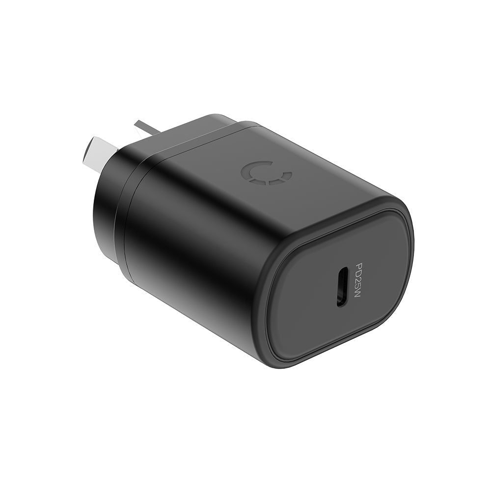 CY3674PDWLCH - Cygnett 25W USB-C Wall Charger AU - Black | Tech Supply Shed